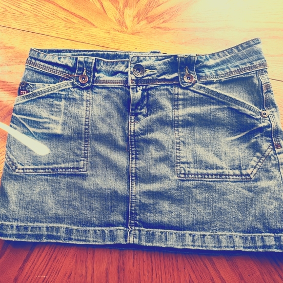 Vintage M.O.T.O Jean mini skirt - Picture 1 of 6